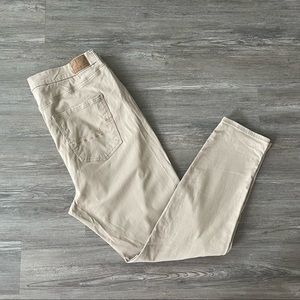 AMERICAN EAGLE CURVY HI-RISE JEGGING CHINO KHAKI SKINNY STRETCH PANT 18 LONG